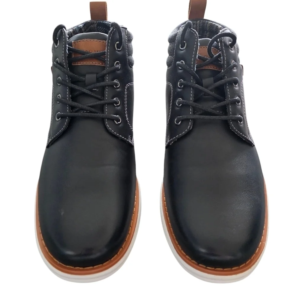 Bruno Marc Mens Black and Brown Chukka Boots size 8.5